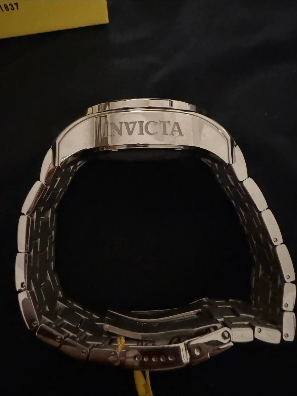 Invicta Silver Stainless Steel Bracelet Watch with Clasp Emblem